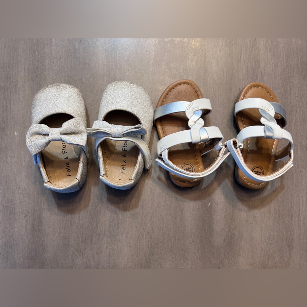 Felix & Flora + Wonder Nation girls shoes bundle 4c NO BOX B1G1 50% off